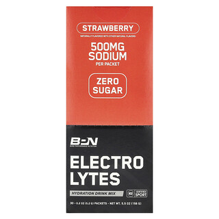 Bare Performance Nutrition, Electrolytes, Hydration Drink Mix, hydratisierende Trinkmischung, Erdbeere, 30 Päckchen, je 5,2 g (0,2 oz.).