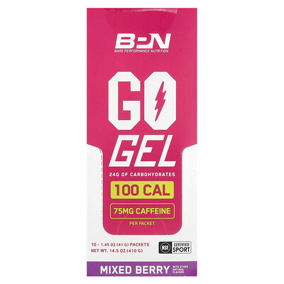 Product Image for BPN, Go Gel, Mixed Berry CAF, 10 Packets, 1.45 oz (41 g) Each