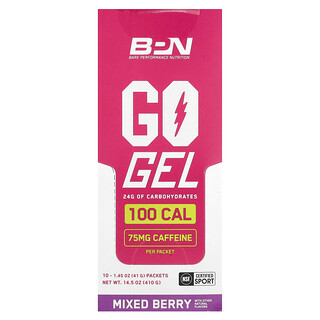 BPN, Go Gel, CAF με ανάμεικτα μούρα, 10 φακελάκια, 41 g έκαστο