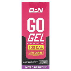 Go Gel, гель для витривалості, ягідна суміш, 10 пакетиків по 41 г (1,45 унції)