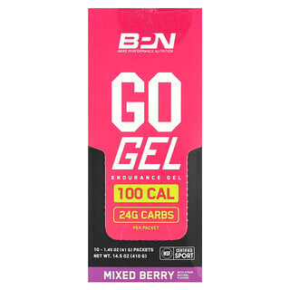 BPN, Go Gel, Gel de resistencia, Bayas mixtas, 10 sobres, 41 g (1,45 oz) cada uno