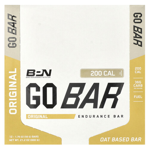 BPN, Go Bar, Endurance Bar, Original, 12 batoane, 1,76 oz (50 g) fiecare