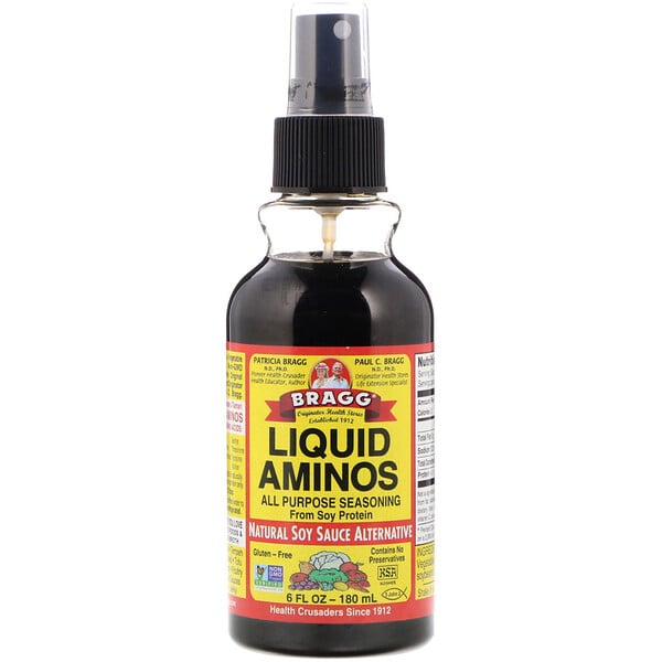Bragg Liquid Aminos Natural Soy Sauce Alternative 6 Fl Oz 180 Ml