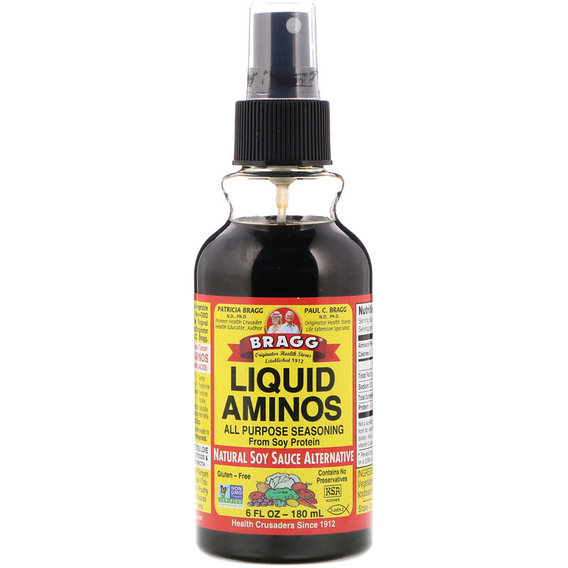 Bragg, Liquid Aminos, Natural Soy Sauce Alternative, 6 fl oz (180 ml