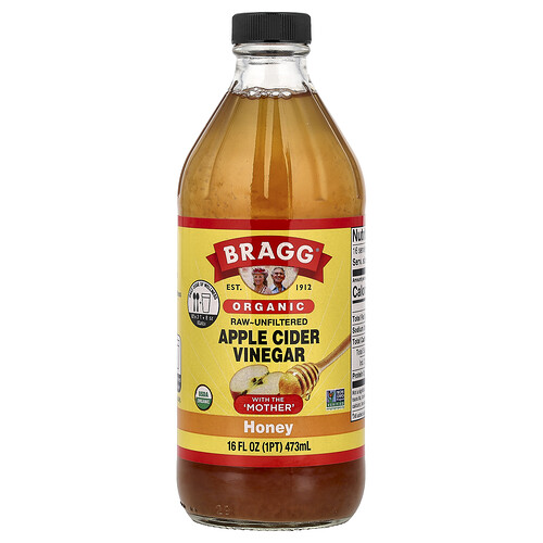 Bragg, Organic Apple Cider Vinegar With The „Mother“, Bio-Apfelessig Mit Der „Mutter“, Honig…