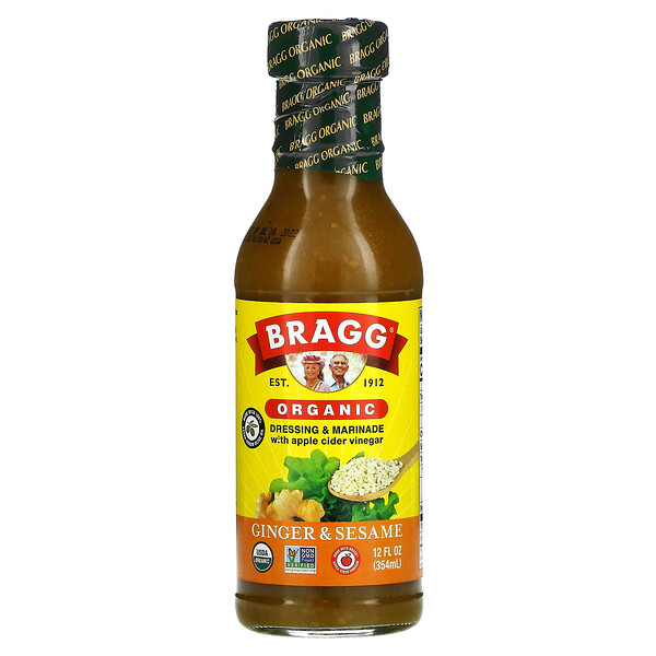 Bragg, 有机调味汁和卤汁，含苹果醋，姜和芝麻，12 液量盎司（354 毫升）