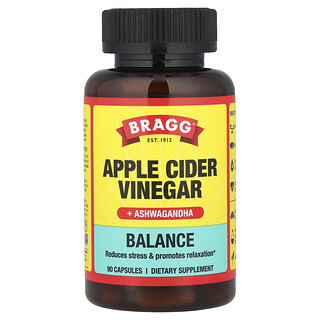 Bragg, Jabučni ocat + ašvaganda, 90 kapsula