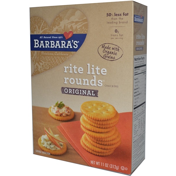 Barbara's Bakery, Rite Lite Rounds Crackers, Original, 11 oz (312 g) (Discontinued Item) 