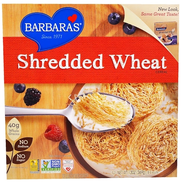 Barbara's Bakery, Измельченная пшеничная крупа, 18 печений, 13 унций (369 г)