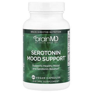 BrainMD, Refuerzo del estado de ánimo con serotonina, 120 cápsulas veganas