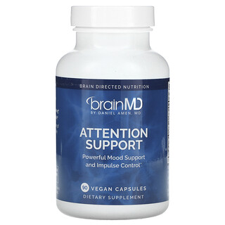 BrainMD, Suporte de Atenção, 90 Cápsulas Veganas