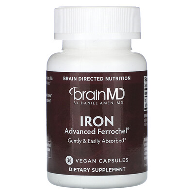 Product Image for BrainMD, Iron, 30 Vegan Capsules (25 mg per Capsule)