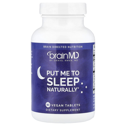 BrainMD, Put Me to Sleep Naturally, 90 Tabletten für Veganer