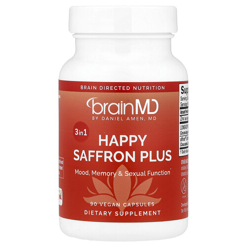 BrainMD, Happy Saffron Plus, 90 Vegan Capsules