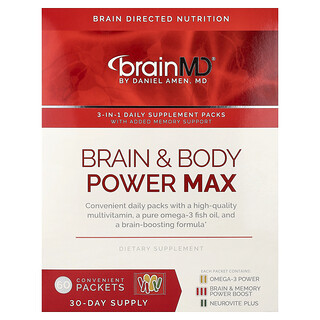 BrainMD, Brain & Body Power Max, 60 Convenient Packets