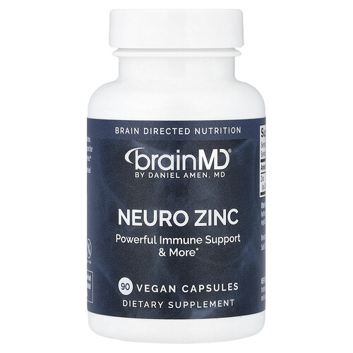 BrainMD, Neuro zinc, 90 cápsulas veganas (25 mg por cápsula)