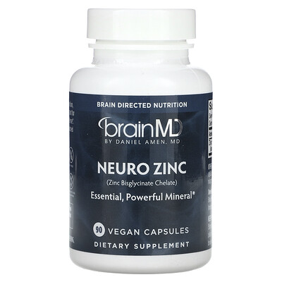 Product Image for BrainMD, Neuro Zinc (Zinc Bisglycinate Chelate), 25 mg , 90 Vegan Capsules