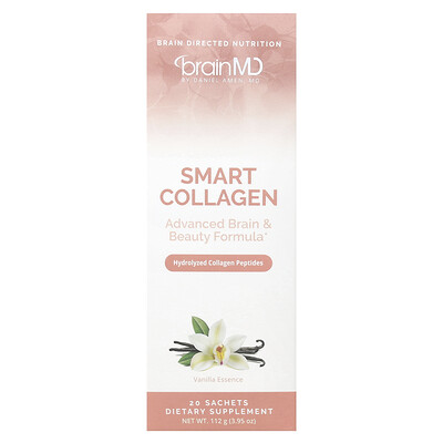 iHerb UK - Brainmd Gold Smart Collagen Vanilla Essence 20 Sachets 5.6 G Each