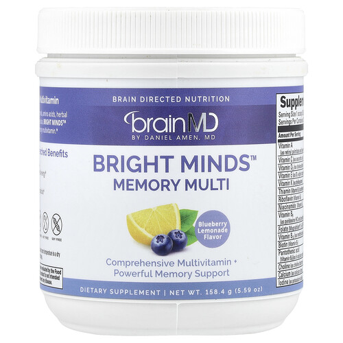 BrainMD, Bright Minds™ Memory Multi, Heidelbeerlimonade, 158,4 g (5,59 oz.)