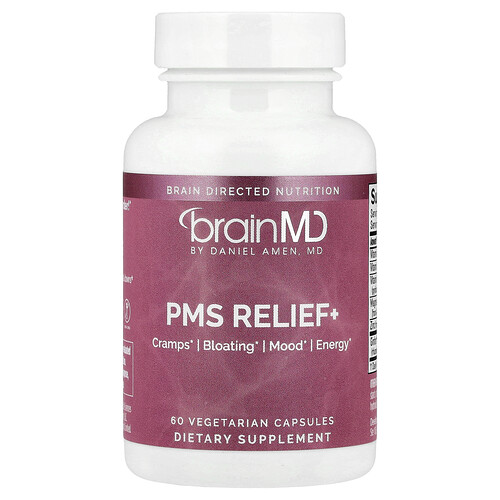 BrainMD, PMS Relief+, Unterstützung durch PMS, 60 pflanzliche Kapseln
