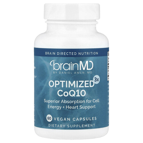 BrainMD, Optimized3x CoQ10, optimiertes 3x CoQ10, 60 vegane Kapseln
