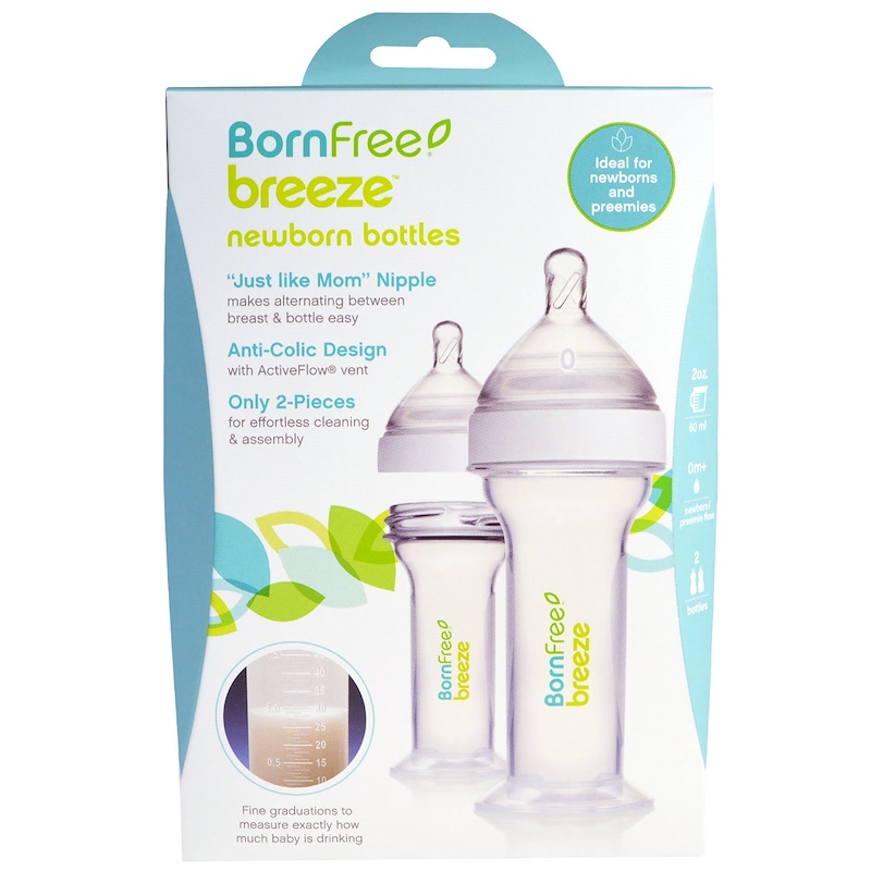 born free breeze glass bottles