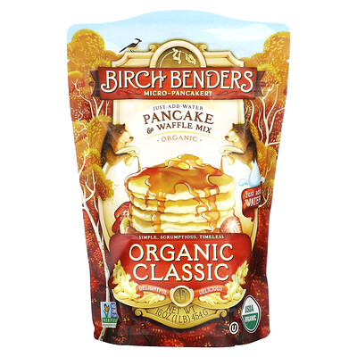 

Birch Benders Pancake & Waffle Mix Organic Classic 1 lb (454 g)