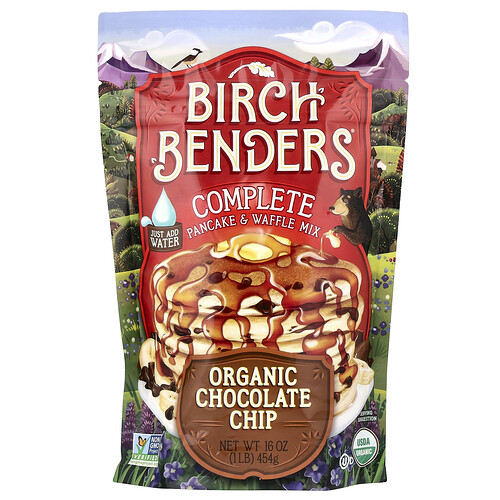 Birch Benders Kompletna mieszanka do naleśników i gofrów organiczne kawałki czekolady 454 g