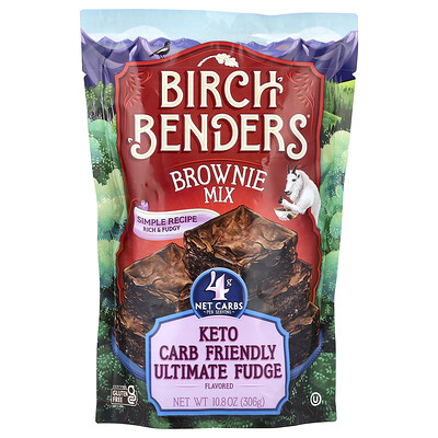 Birch Benders, Mezcla para brownies, Cetogénico, Fudge superior`` 306 g (10,8 oz)