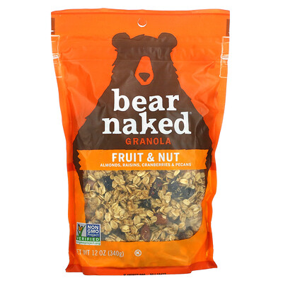 

Bear Naked На 100% чистая и природная гранола, фрукты и орехи, 12 унций (340 г)