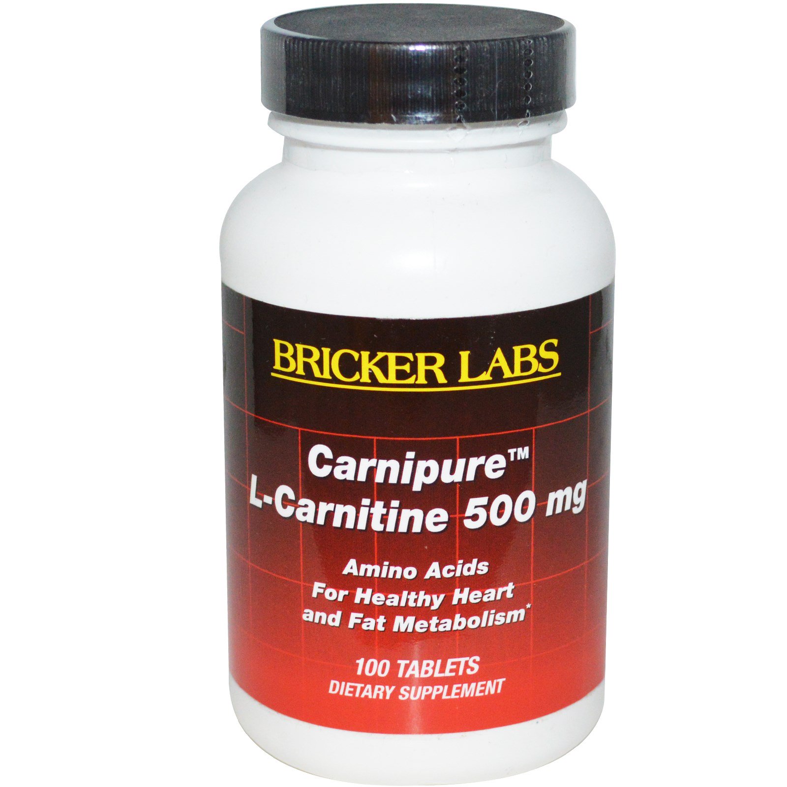 Bricker Labs, Carnipure, L-Carnitine, 500 mg, 100 Tablets - iHerb.com