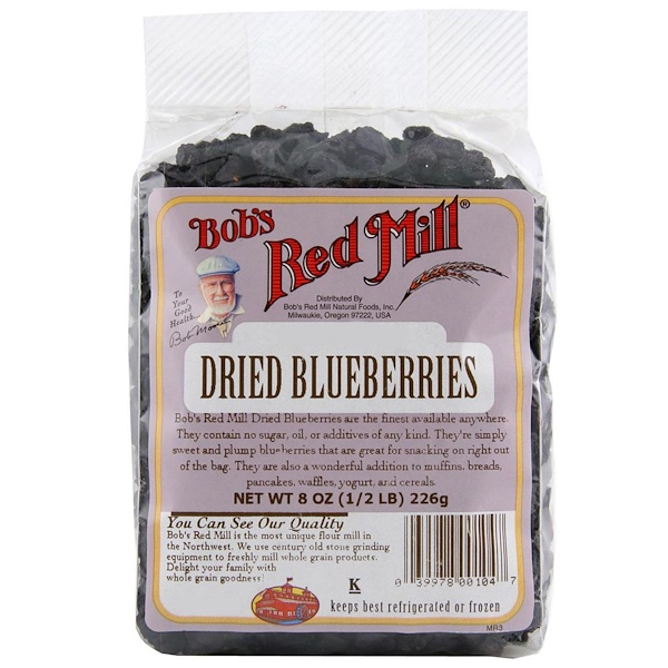 Bob's Red Mill, Сушеные ягоды черники, 8 унции (226 г) (Discontinued Item) 