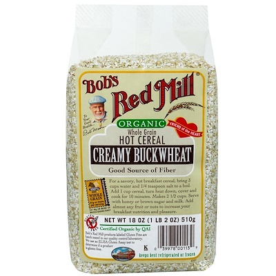 

Organic Creamy Buckwheat Hot Cereal, Whole Grain, 18 oz (510 g)