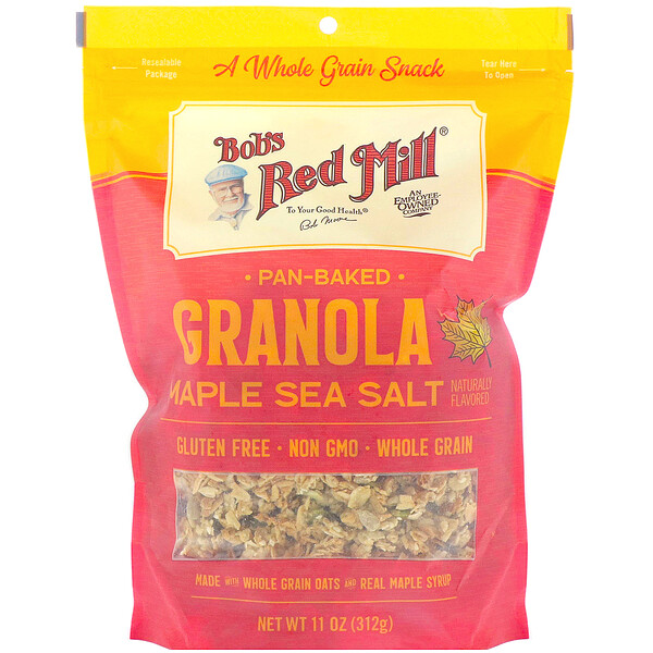Bob's Red Mill, オーブン焼きグラノーラ、メープルシーソルト、312 g（11 oz）