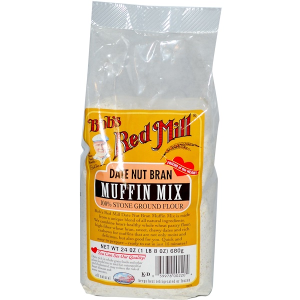 Bob's Red Mill, Date Nut Bran Muffin Mix, 24 oz (680 g) (Discontinued Item) 