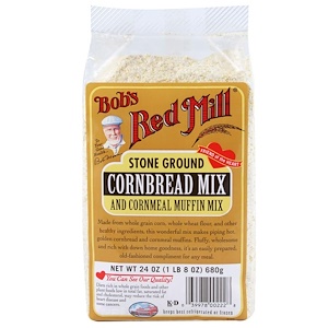 Отзывы о Бобс Рэд Милл, Stone Ground, Cornbread Mix and Cornmeal Muffin Mix, 24 oz (680 g)