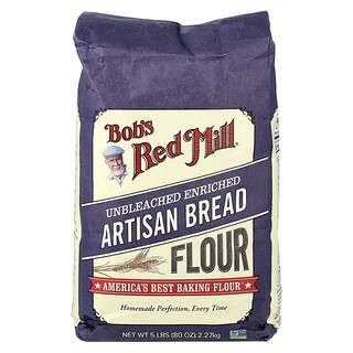 Bob's Red Mill, Harina de pan artesanal enriquecida sin blanquear, 2,27 kg (80 oz)