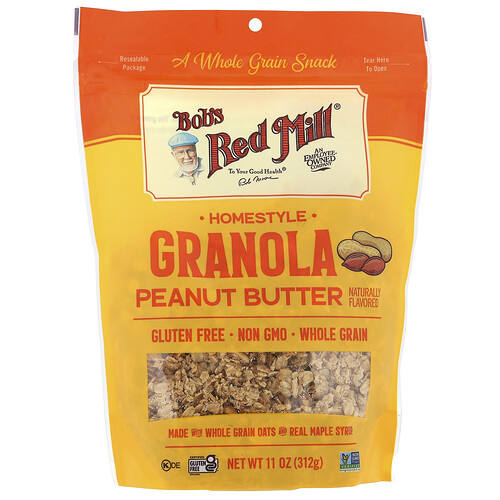 Bob's Red Mill Homestyle Granola, Peanut Butter, 11 oz (312 g)