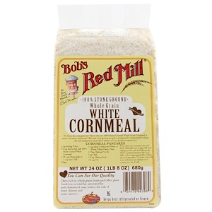 Отзывы о Бобс Рэд Милл, White Cornmeal, Whole Grain, 24 oz (680 g)