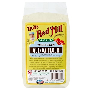 Купить Bob's Red Mill, Натуральная мука из цельных зерен киноа, 22 унции (623 г)  на IHerb