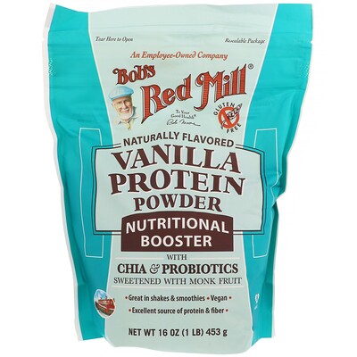 

Bob's Red Mill Ванильный протеиновый порошок, питательный состав с чиа и пробиотиками, 453 г (16 унций)