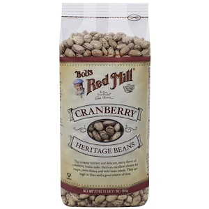 Отзывы о Бобс Рэд Милл, Heritage Beans, Cranberry, 27 oz (765 g)