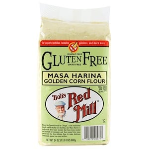 Отзывы о Бобс Рэд Милл, Golden Corn Flour, Masa Harina, Gluten Free, 24 oz (680 g)