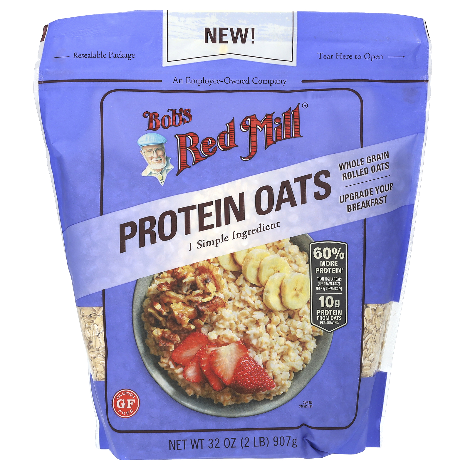 Bob's Red Mill (밥스레드밀), 프로틴 귀리, 907g(2lb)