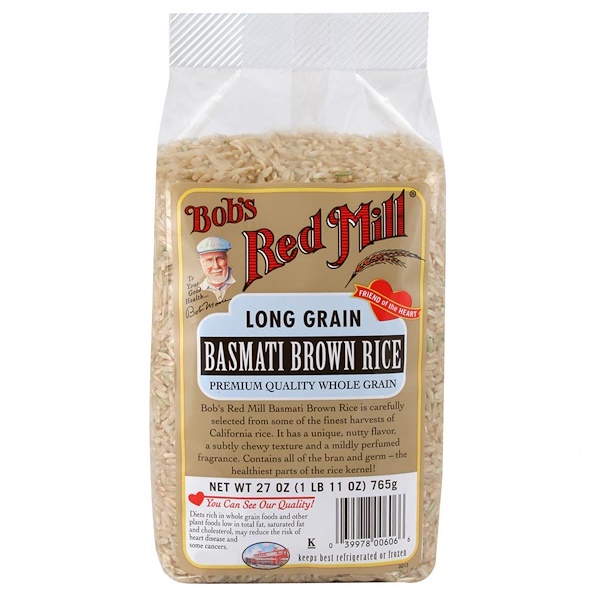 Bob's Red Mill, Длиннозерный басмати коричневый рис, 27 унций (765 г)