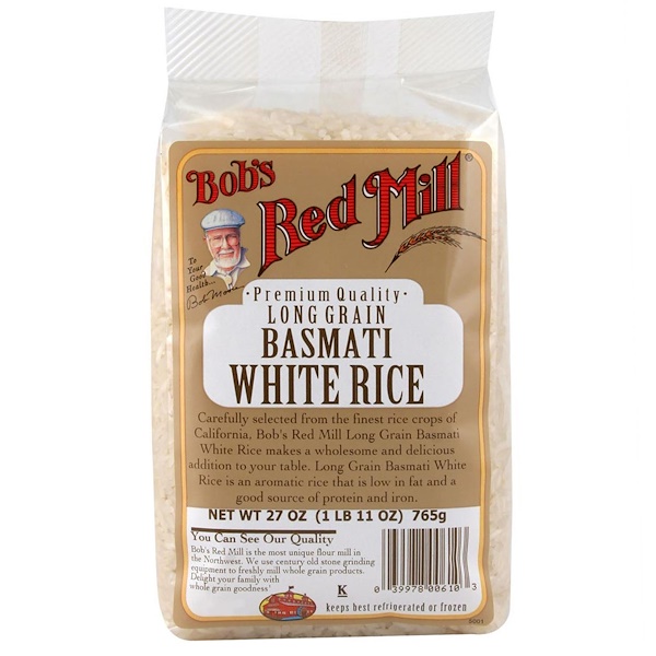 Bob's Red Mill, Длиннозерный белый рис сорта басмати, 27 унций (765 г) (Discontinued Item) 