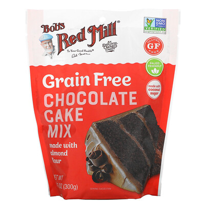 Купить Bob's Red Mill Смесь для шоколадного торта, с миндальной мукой, без зерен, 300 г (10, 5 унции)