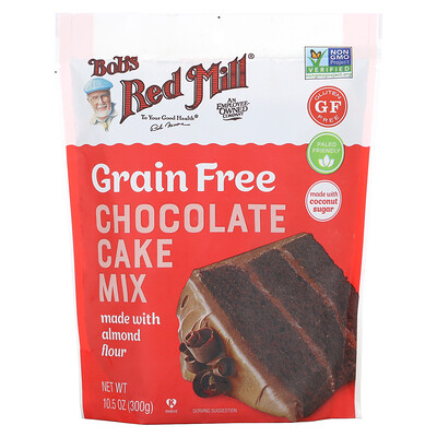 

Bob's Red Mill Grain Free Chocolate Cake Mix Made with Almond Flour 10.5 oz (300 g)