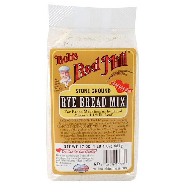 Bob's Red Mill, Смесь для ржаного хлеба, 17 унций (481 г)