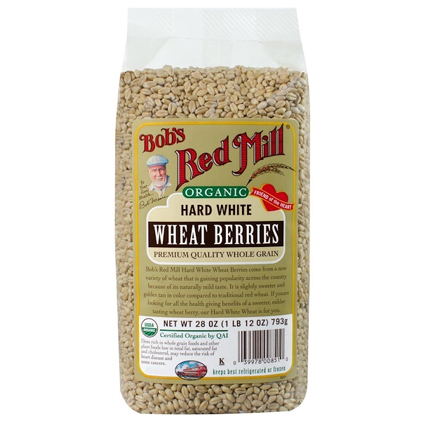 Bob's Red Mill, Organic, зерна стекловидной белозерной пшеницы, 28 унций (793 г) (Discontinued Item) 
